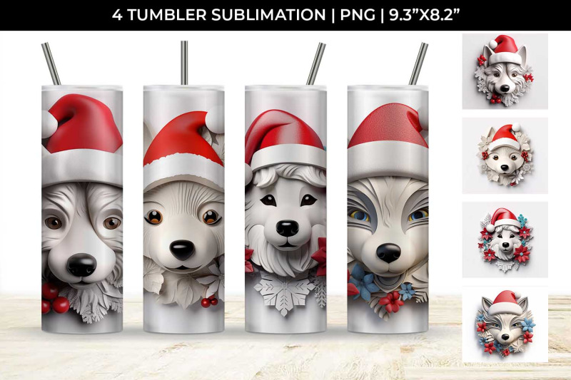 3d-christmas-puppy-dog-tumbler-wrap-20-oz-sublimation-png-bundle-free