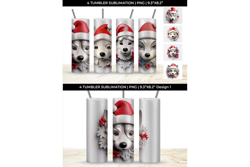 3d-christmas-puppy-dog-tumbler-wrap-20-oz-sublimation-png-bundle-free