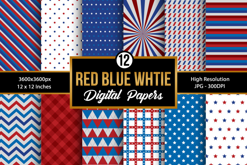 red-blue-and-white-digital-papers