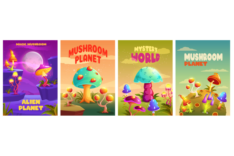 fantastic-mushrooms-posters-mystery-magic-space-fungus-planet-backgro