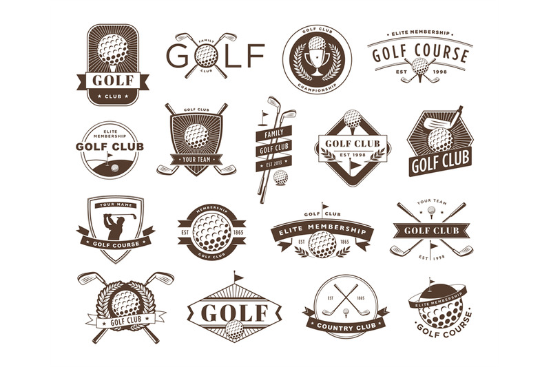 golf-club-badges-game-course-emblem-golf-ball-silhouette-label-and-s