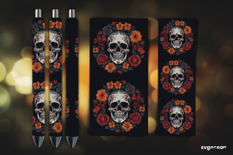 embroidery-skull-pen-wraps-sublimation