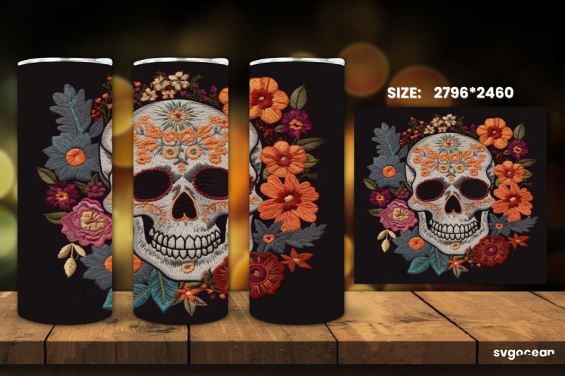 embroidery-skull-tumbler-wrap-20-oz-sublimation