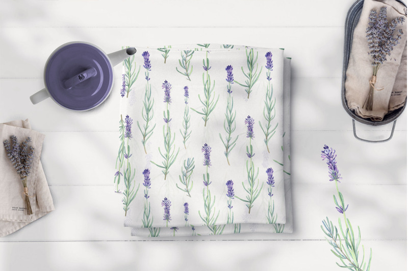 french-lavender-seamless-patterns