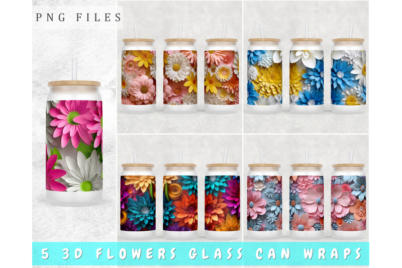 3d-flowers-libbey-glass-can-wraps-16oz-glass-can-sublimation-designs