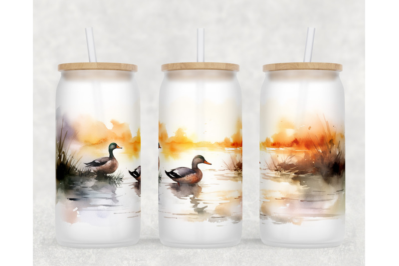 ducks-libbey-glass-can-wraps-16oz-glass-can-sublimation-designs-png