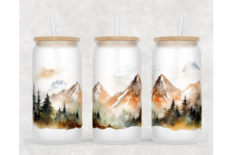 mountains-libbey-glass-can-wraps-16oz-glass-can-sublimation-designs