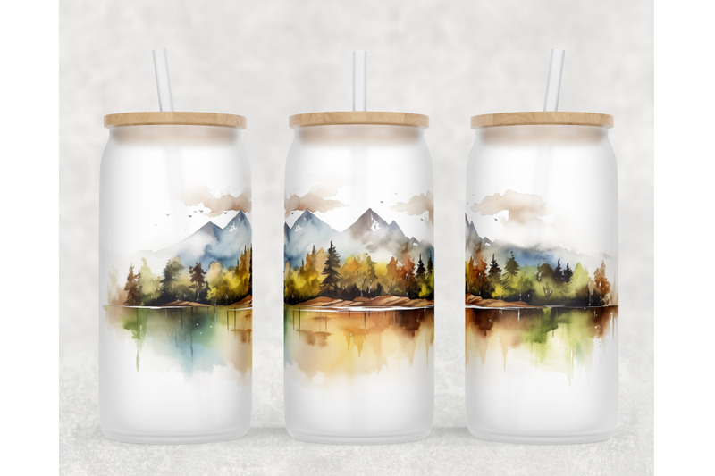 mountains-libbey-glass-can-wraps-16oz-glass-can-sublimation-designs