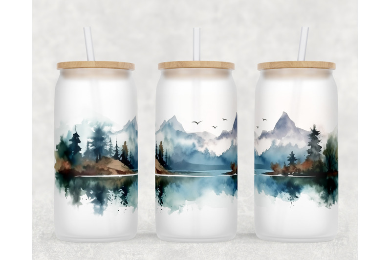 mountains-libbey-glass-can-wraps-16oz-glass-can-sublimation-designs