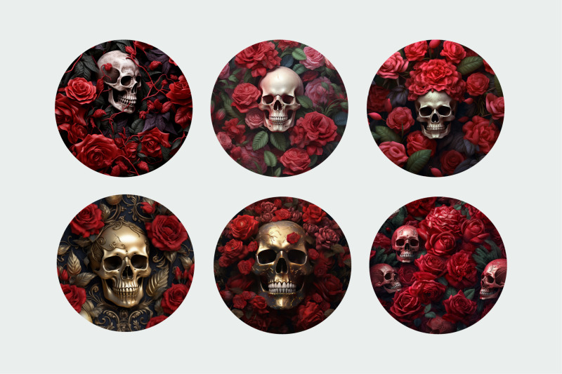 skull-3d-earrings-sublimation-halloween-round-earrings