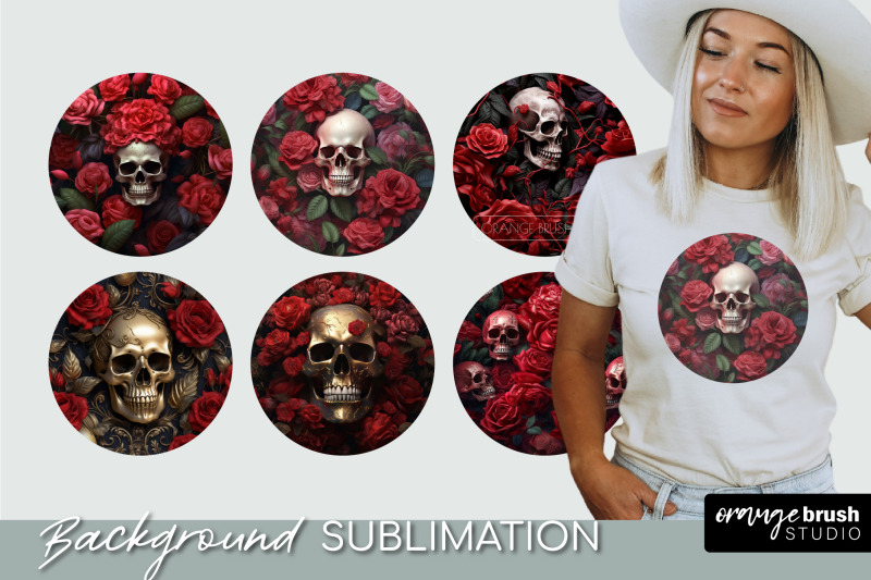 3d-skull-round-sublimation-bundle-halloween-round-png
