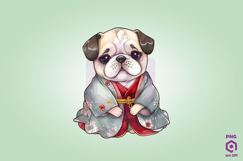 bulldog-wearing-hanbok