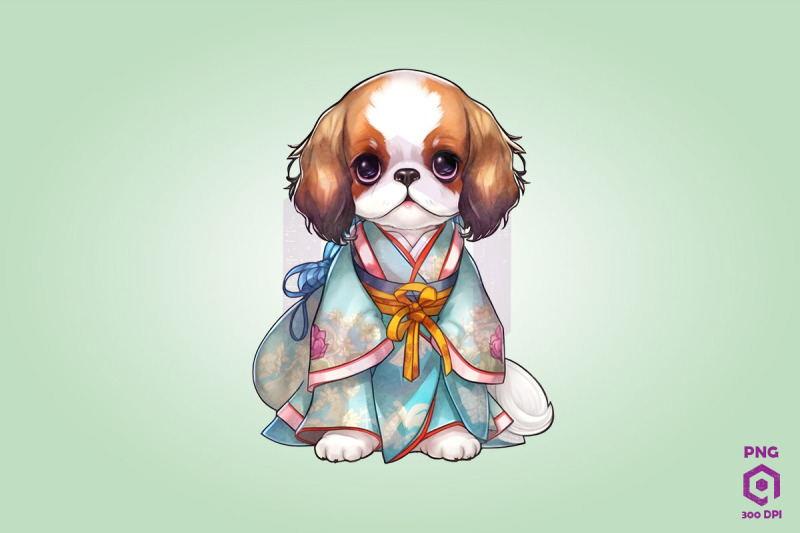 spaniel-wearing-hanbok