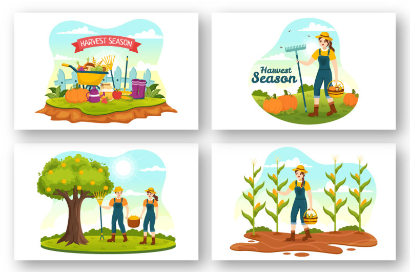 15-harvest-season-vector-illustration