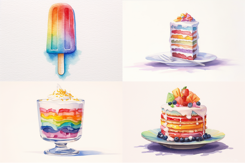 pride-desserts-watercolor-collection