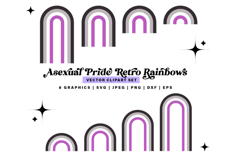 asexual-pride-rainbow-svg-clipart-set-lgbt-retro-pride-rainbows