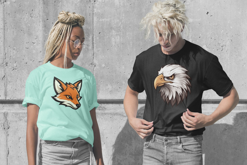 animal-mascot-t-shirts-bundle