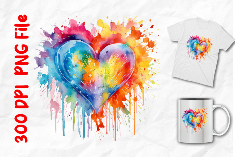 watercolor-splash-rainbow-heart