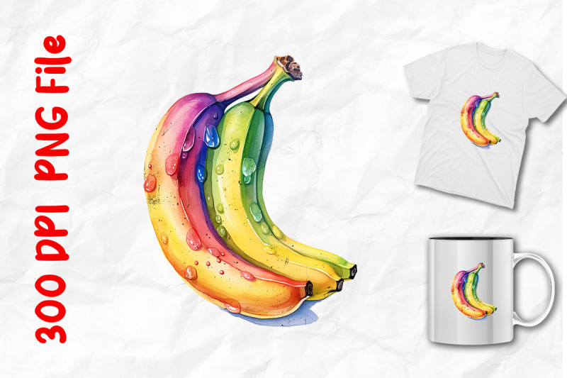 rainbow-wet-bananas-watercolor