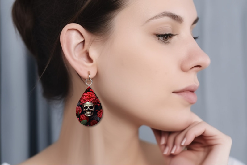 3d-skull-teardrop-earring-sublimation-halloween-3d-earrings