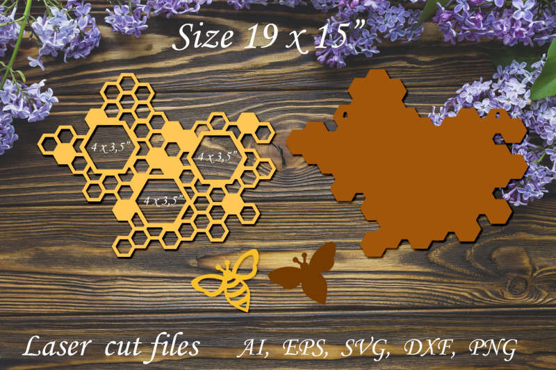 honeycomb-photo-frame-layered-laser-cut-files