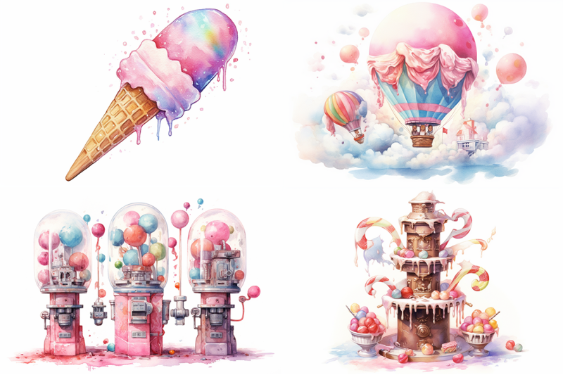 candy-land-watercolor-collection