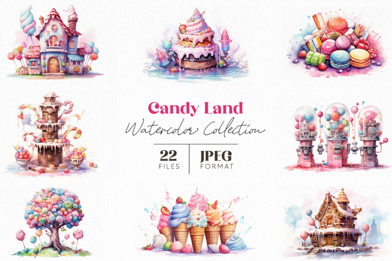 candy-land-watercolor-collection