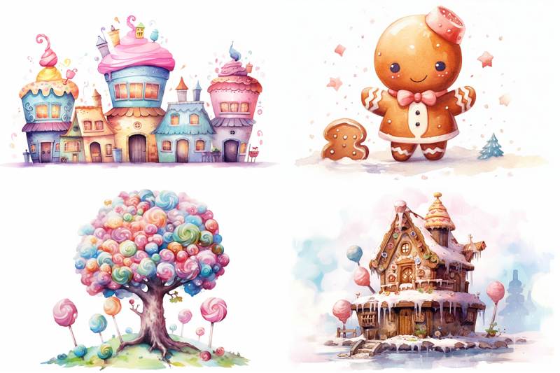 candy-land-watercolor-collection