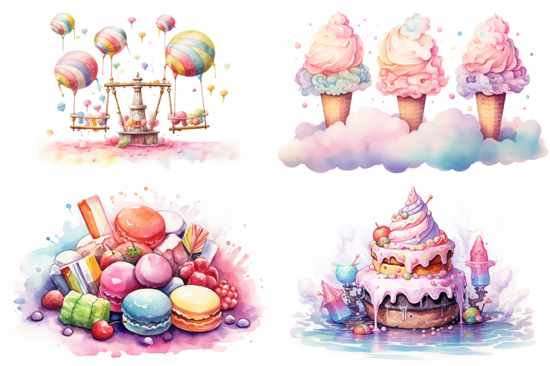 candy-land-watercolor-collection