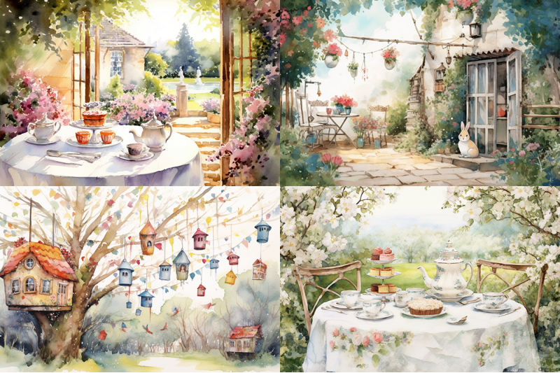 garden-tea-party-watercolor-collection