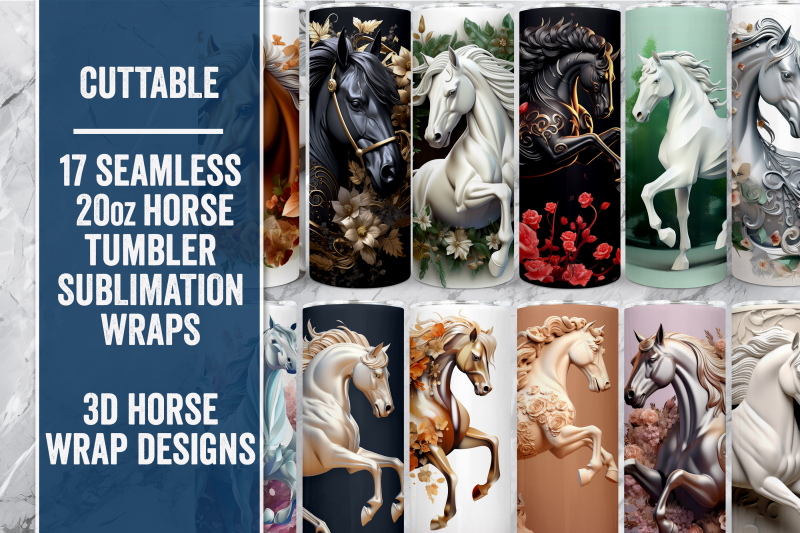 horse-tumblers-3d-horse-sublimations-3d-horse-seamless-tumblers-set