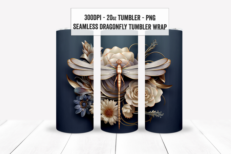 3d-dragonfly-floral-tumbler-seamless-sublimation-wraps