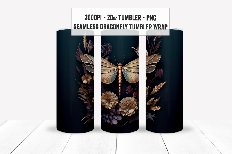 3d-dragonfly-floral-tumbler-seamless-sublimation-wraps
