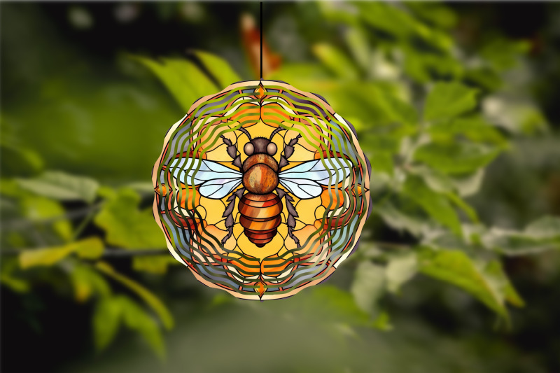 honey-bee-stained-glass-wind-spinner-sublimation-bundle