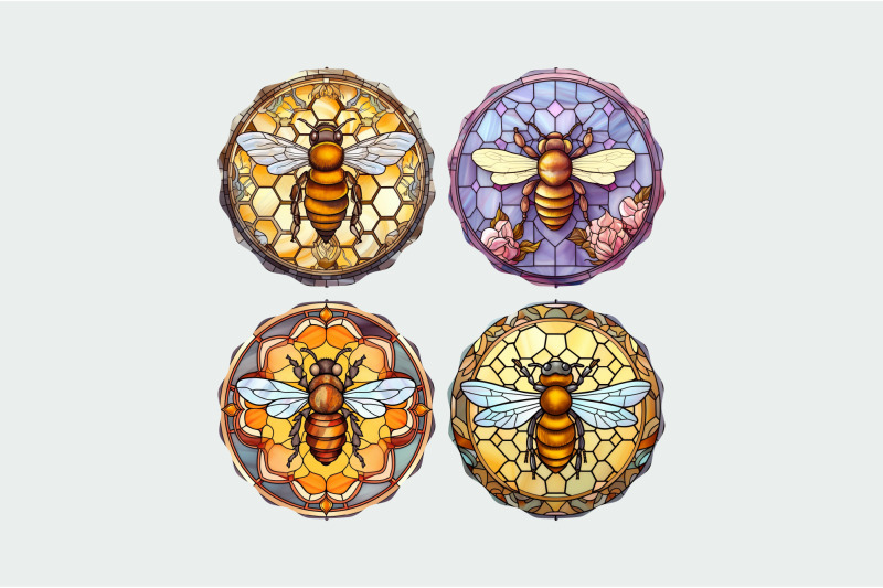 honey-bee-stained-glass-wind-spinner-sublimation-bundle