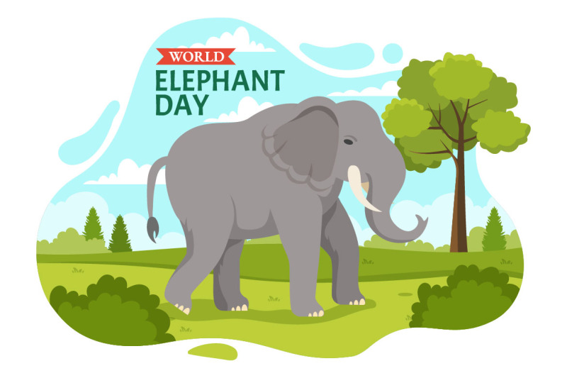 14-world-elephant-day-vector-illustration