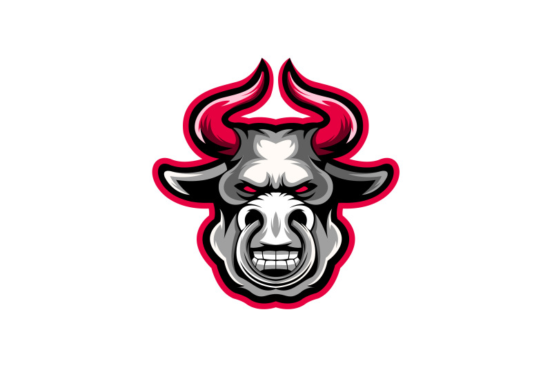 angry-bull-or-buffalo-head-logo-template