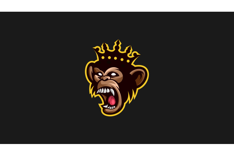 angry-monkey-king-head-logo-template