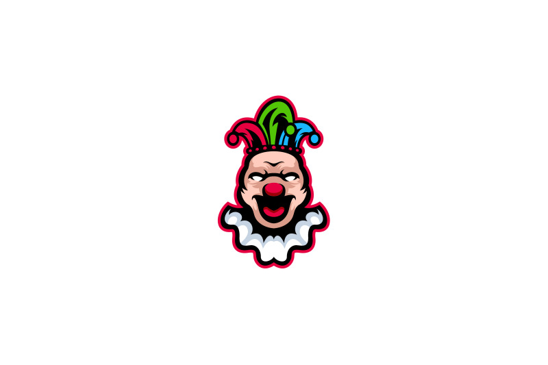 evil-clown-head-logo-template