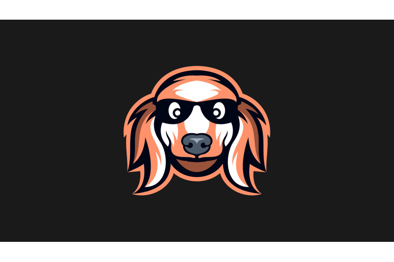 dashing-dog-face-logo-template