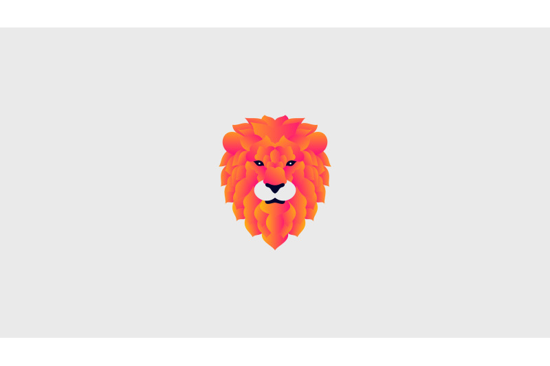 fire-lion-head-logo-template