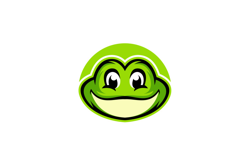 smiling-frog-head-logo-template