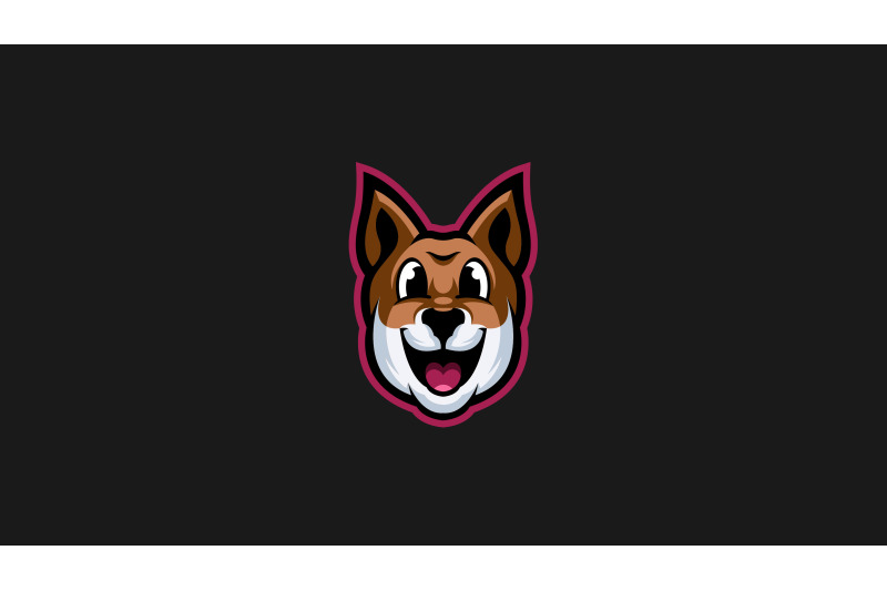 happy-dog-face-logo-template