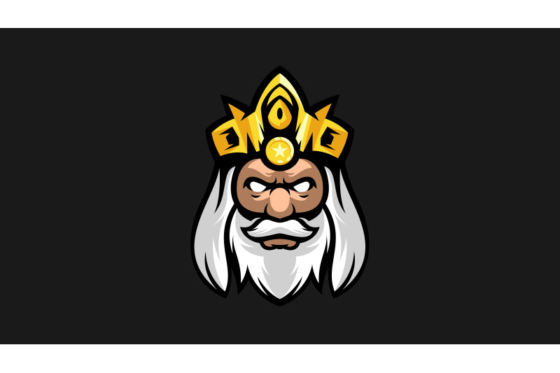 angry-evil-king-head-logo-template