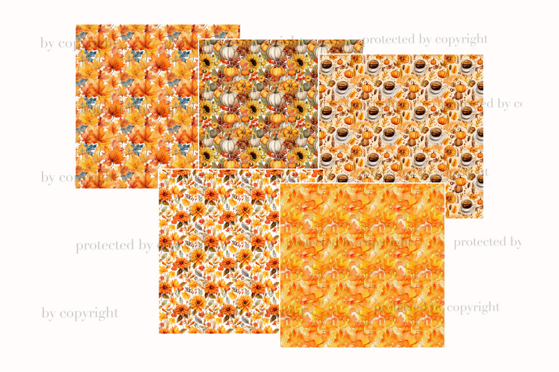 autumn-seamless-paper-pumpkin-pattern-collection