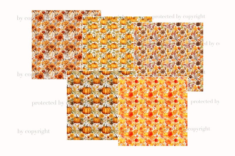 autumn-seamless-paper-pumpkin-pattern-collection