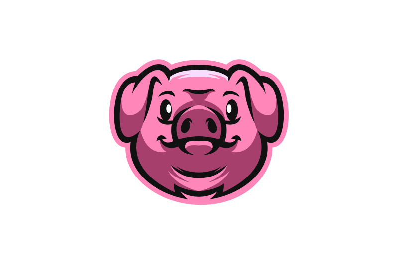 angry-pig-head-logo-template