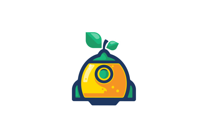 rocket-in-lemon-shape-logo-template