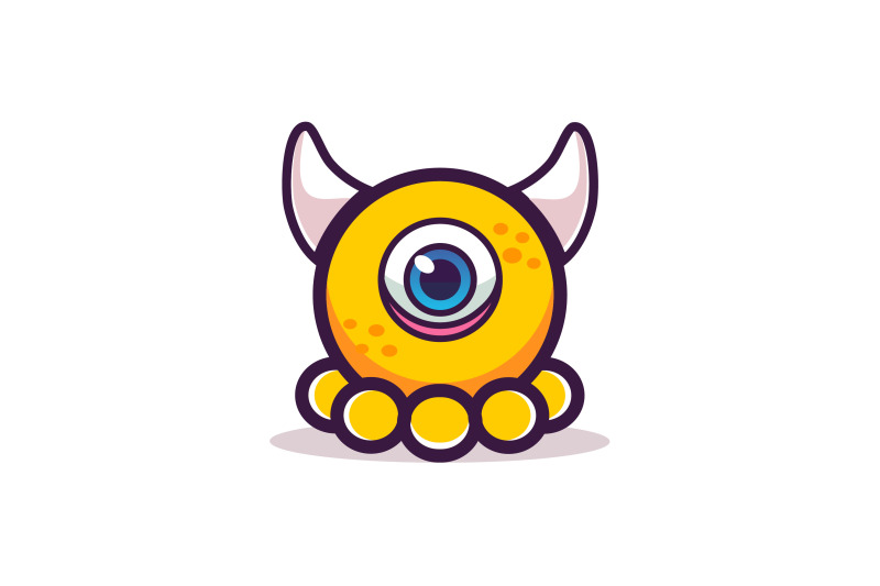 one-eye-monster-logo-template