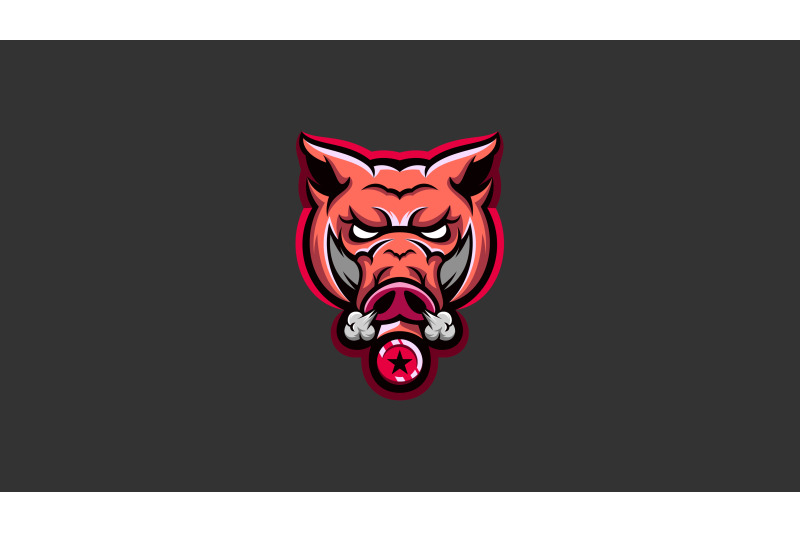 wild-angry-pig-head-logo-template